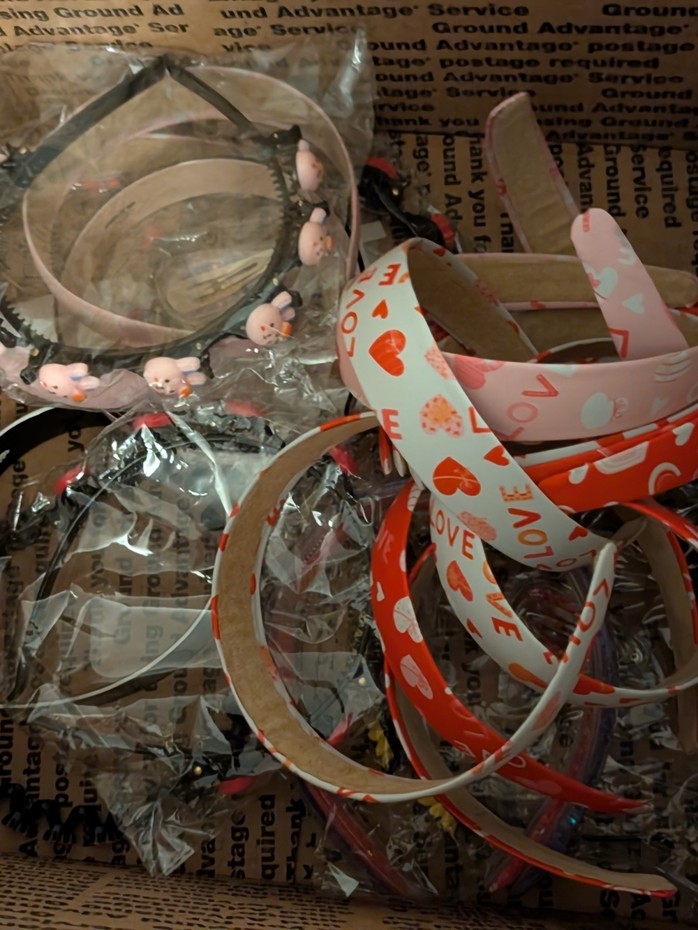 Box Of New Headbands Lot